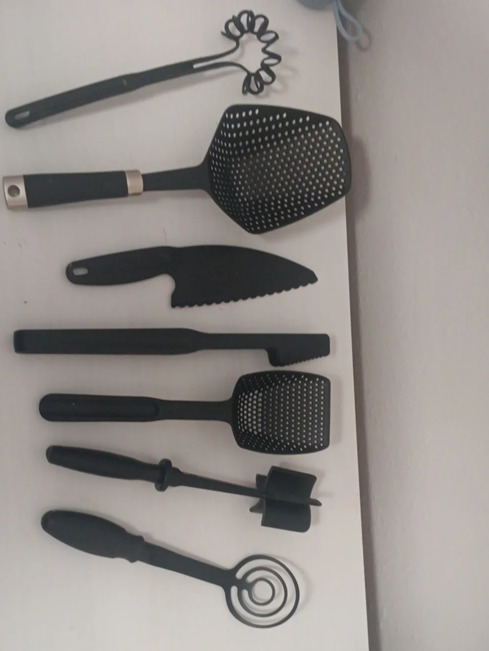 The Pampered Chef Black Nylon Cooking Utensil Set - 8 Piece